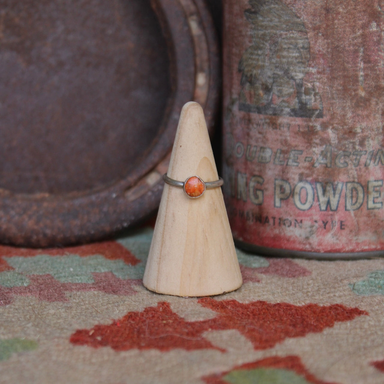 Apple Coral Stacker Ring