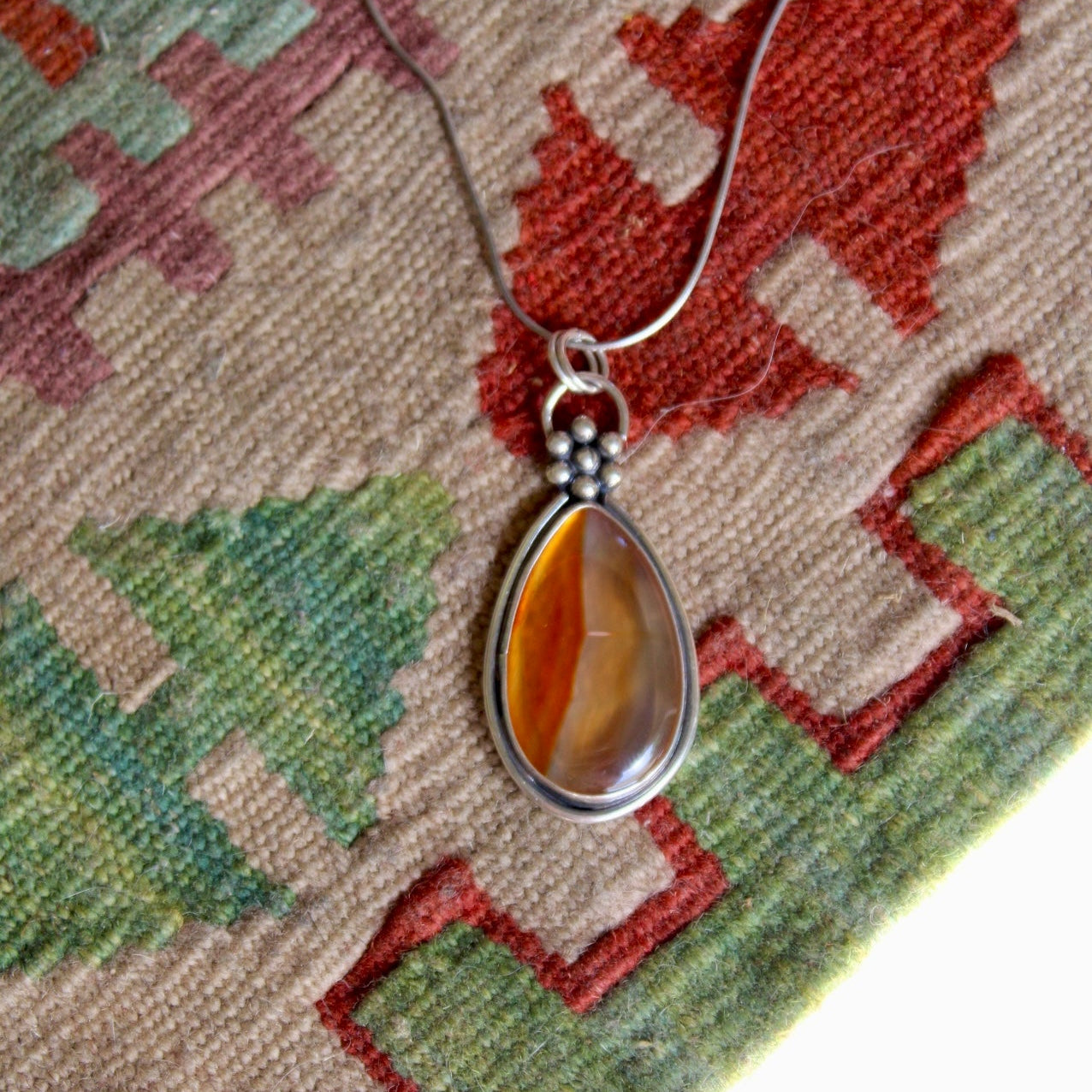 Orange Banded Necklace