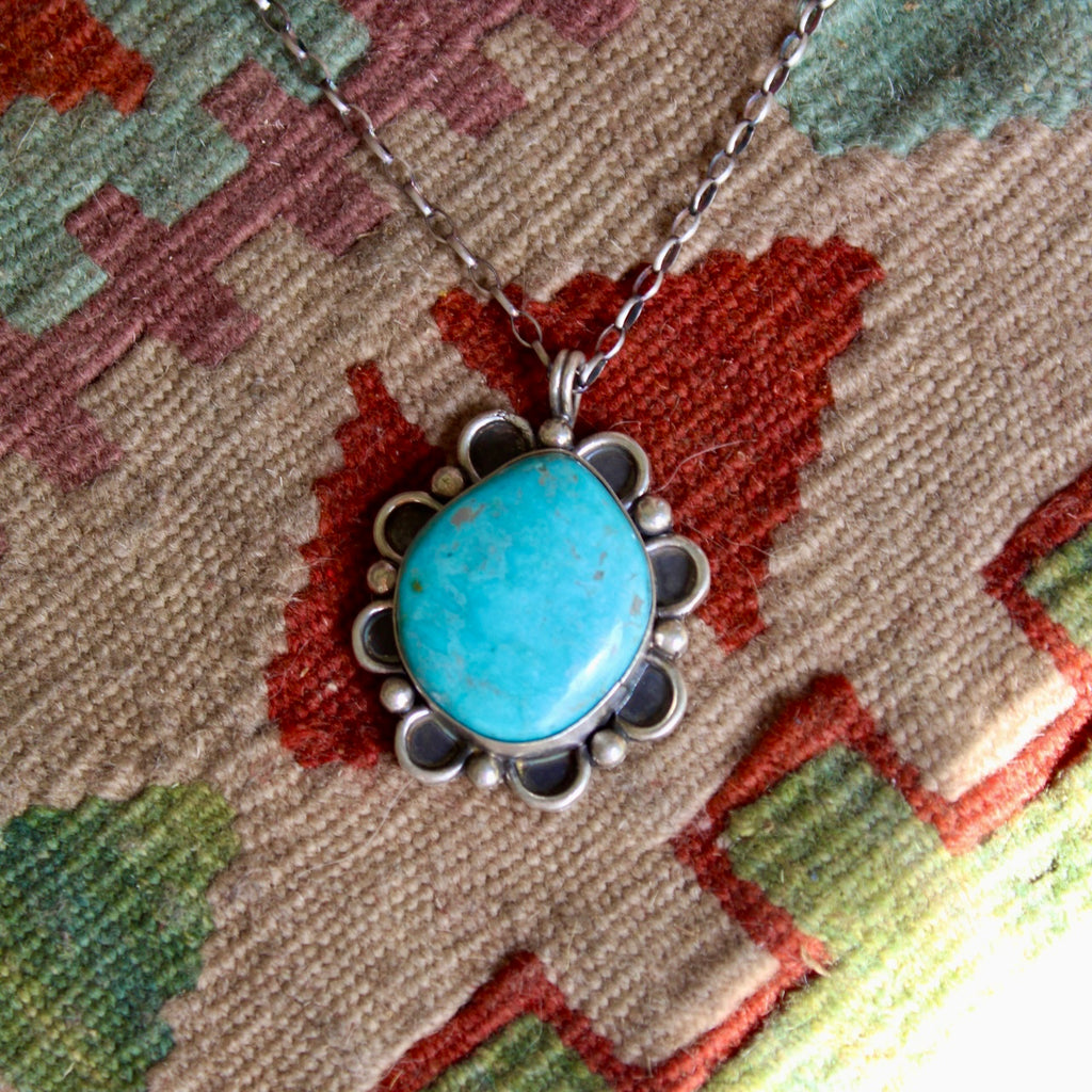 Flower Turquoise Cuff