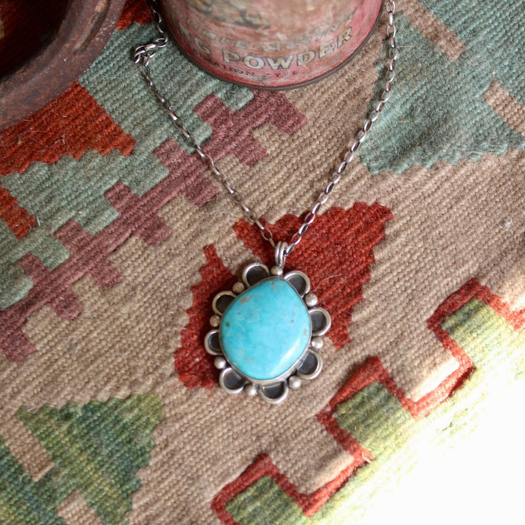 Flower Turquoise Cuff