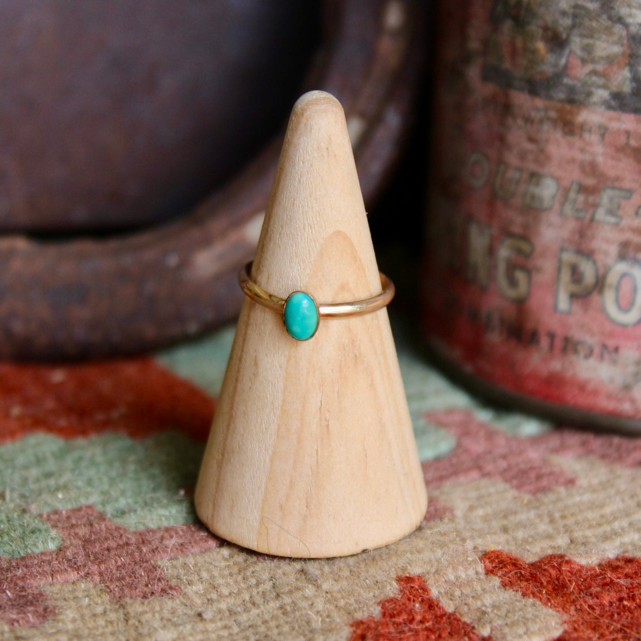 Oval Turquoise Stacker Ring