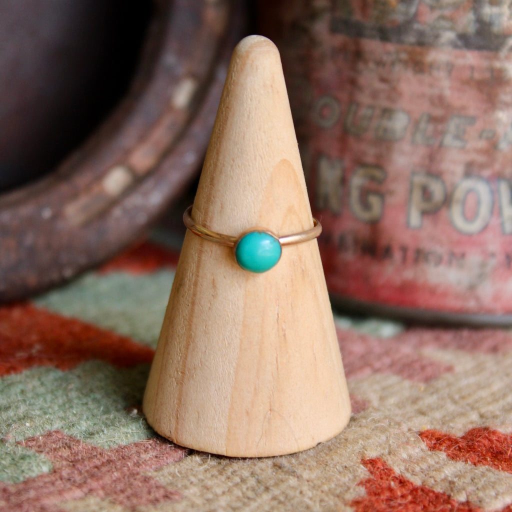 Gold Turquoise Stacker Ring
