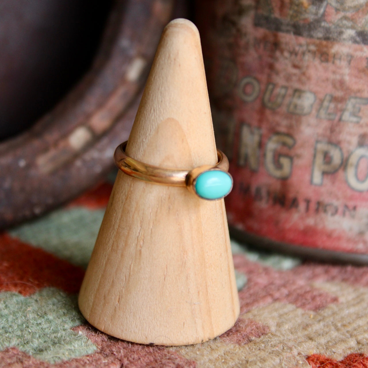 Gold-Filled Turquoise Stacker Ring