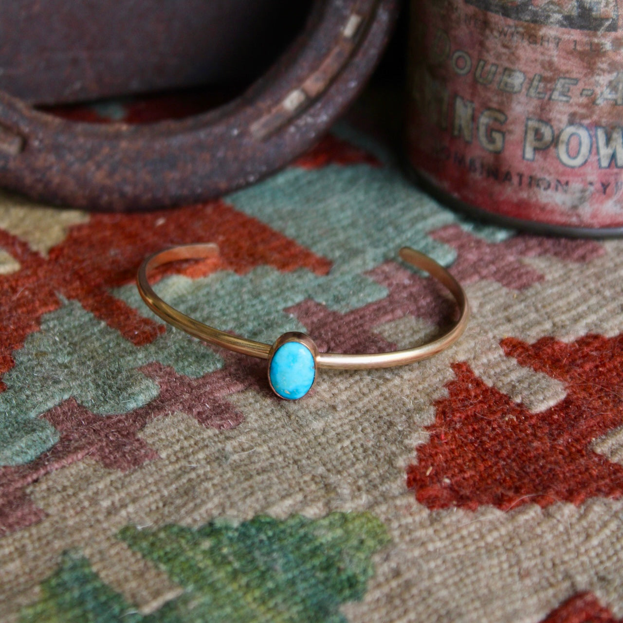 Gold Blue Turquoise Stacker