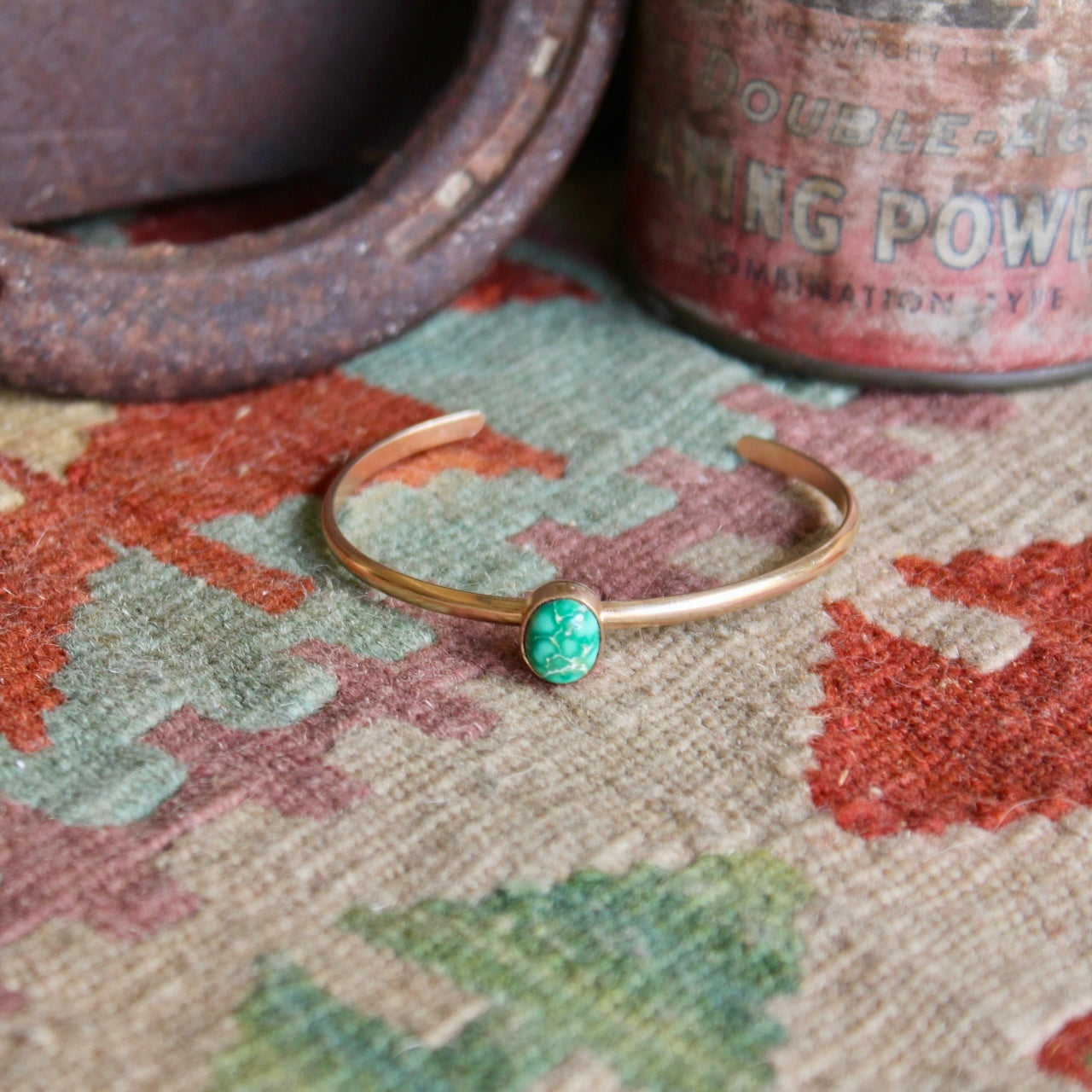 Gold Green Turquoise Stacker