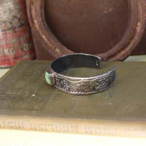 Green Mens Story Teller Cuff