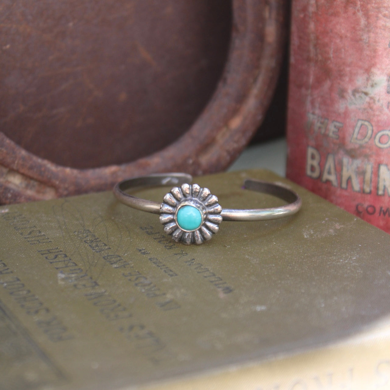 Blue Flower Stacker Cuff