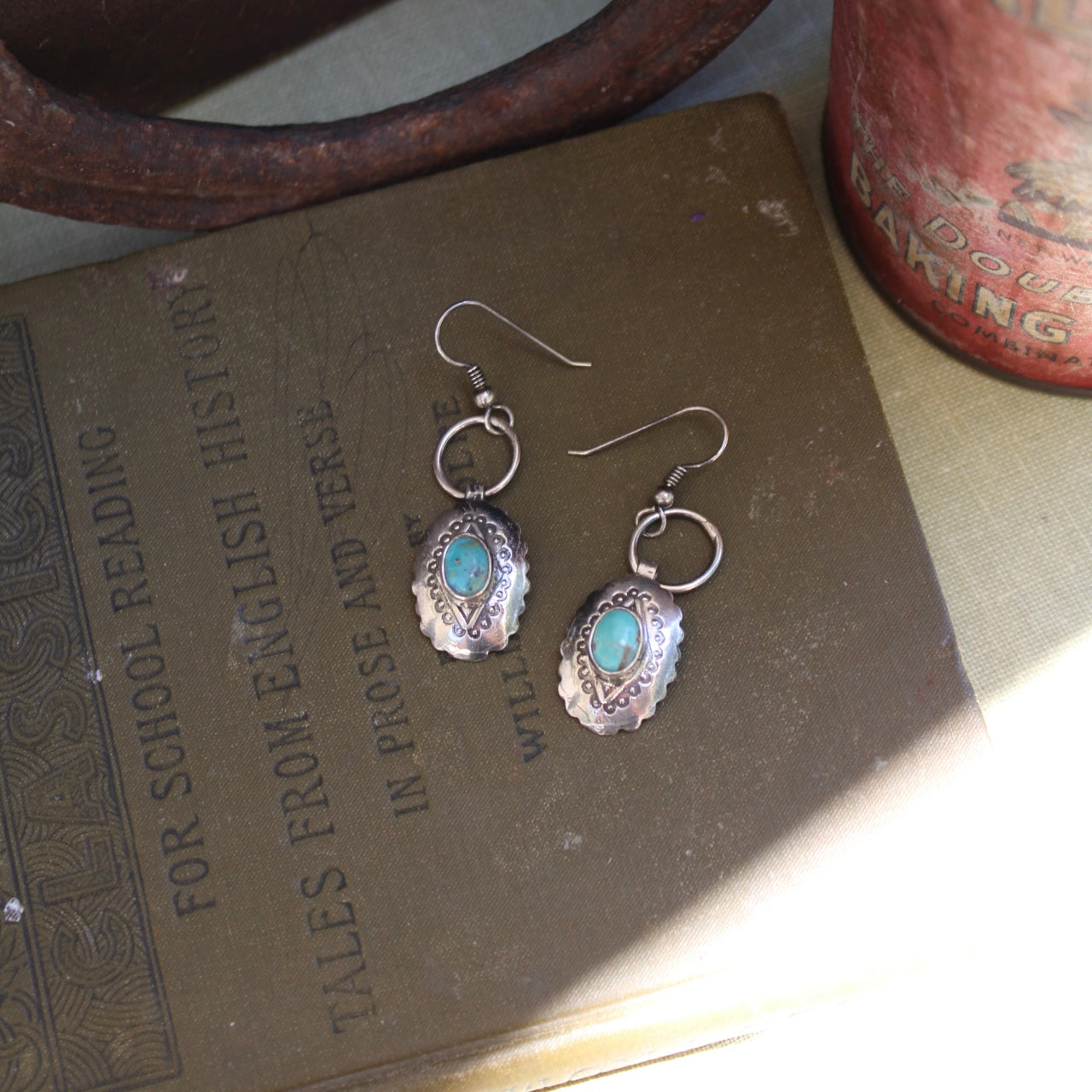 Blue Concho Earrings