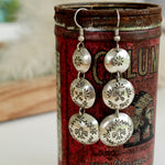 Load image into Gallery viewer, Stamped Raindrop Earrings
