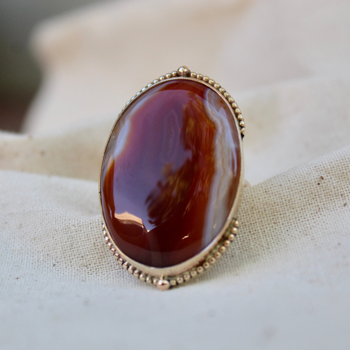 Red Banded Agate Ring #2